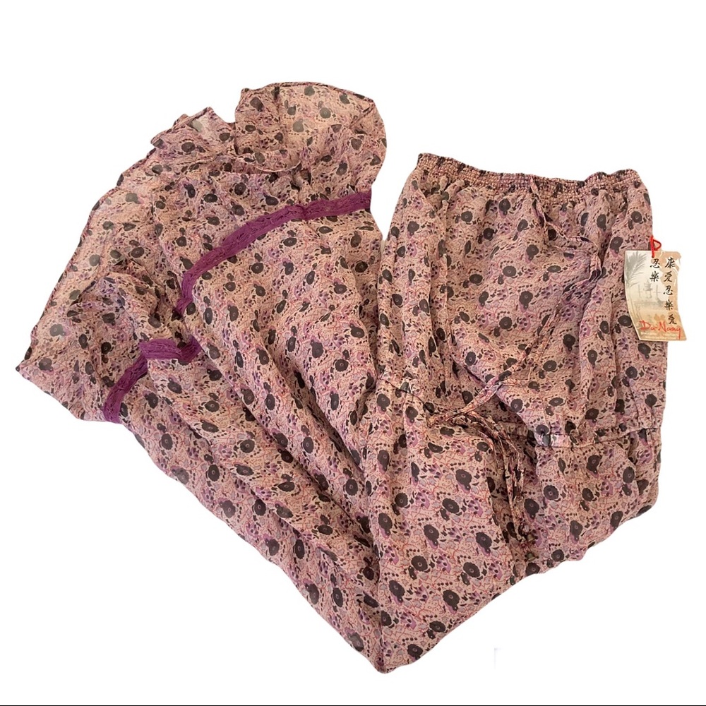 Da-Nang 100% silk floral tube top maxi dress size medium fresh sugar